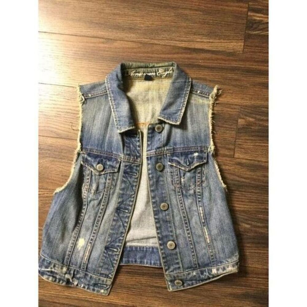 American Eagle jean‎ vest jacket size M